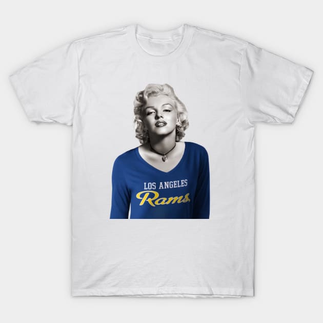 Marilyn Loves The Rams T-Shirt by Rad Love